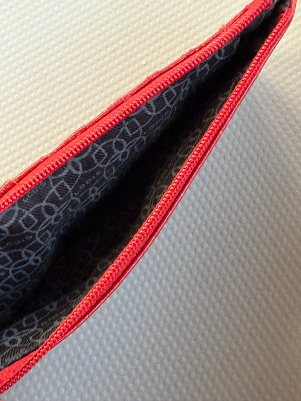 Lodis Red Leather Long Stacker Slim Wallet with Zip Pocket and Snap Strap - Picture 7 of 7